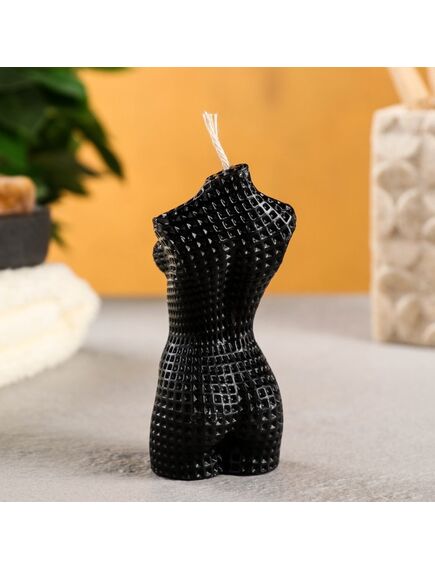 Фигурная свеча "Торс женский" черный, 55гр , изображение 3
