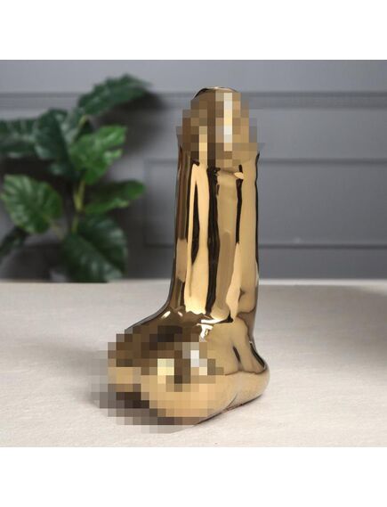 Ваза керамика настольная "Достоинство", золотой цвет, 21 см , изображение 2