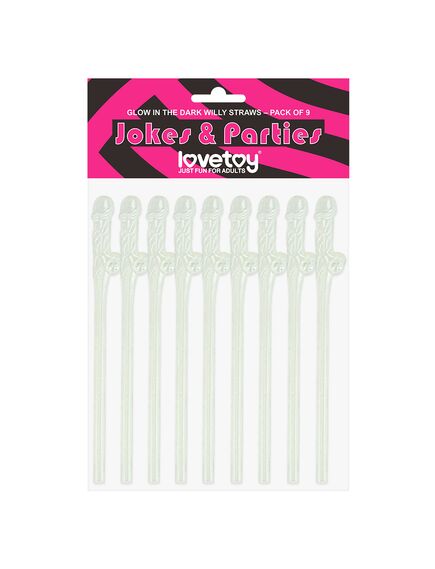 Коктейльные трубочки в виде фаллосов 9шт 