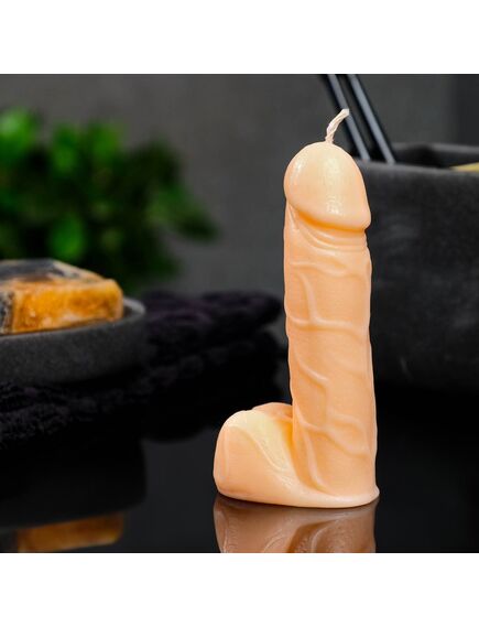 Фигурная свеча "Фаворит" бежевая 12см , изображение 2