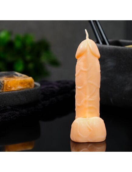 Фигурная свеча "Фаворит" бежевая 12см , изображение 3