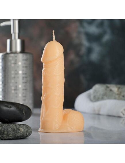 Фигурная свеча "Фаворит" бежевая 12см , изображение 4