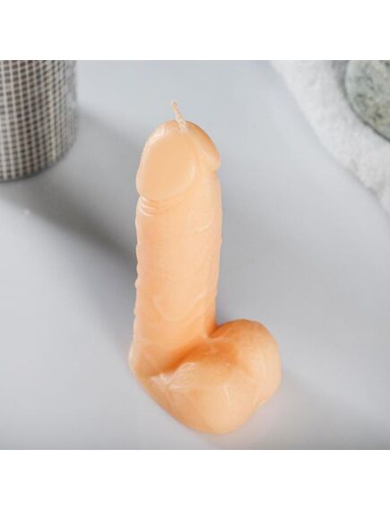 Фигурная свеча "Фаворит" бежевая 12см , изображение 5