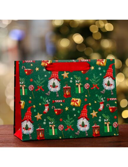 Пакет подарочный "Салют подарков ", 23 х 17,8 х 9,8 см , изображение 3