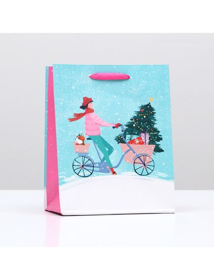 Пакет подарочный "Вело-прогулка", 18 х 22,3 х 10 см 