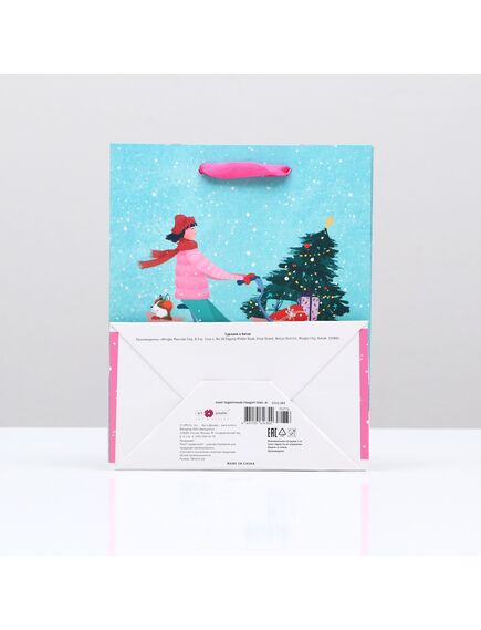 Пакет подарочный "Вело-прогулка", 18 х 22,3 х 10 см , изображение 2