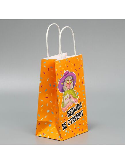 Пакет подарочный крафтовый «Ведьма», 12 × 21 × 9 см , изображение 2