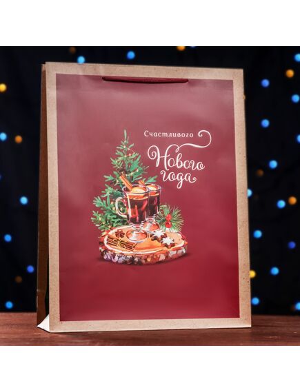 Пакет подарочный "Пихта", 33 х 42,5 х 10 см , изображение 3