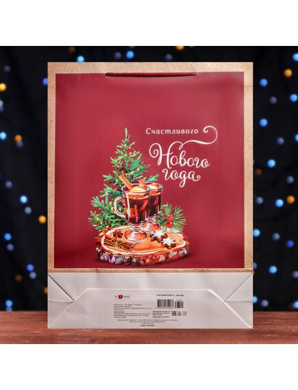 Пакет подарочный "Пихта", 33 х 42,5 х 10 см , изображение 4