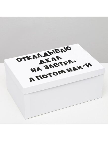 Подарочная коробка с приколами "На завтра", 30,5 х 20 х 13 см , изображение 3