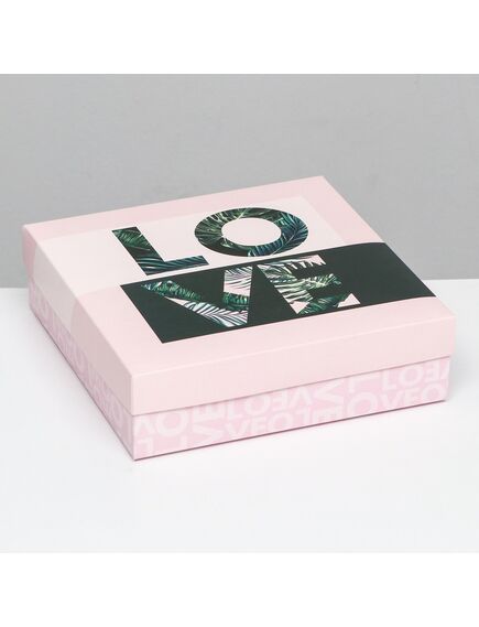 Коробка складная, Love 23 х 23 х 6,5 см , изображение 2