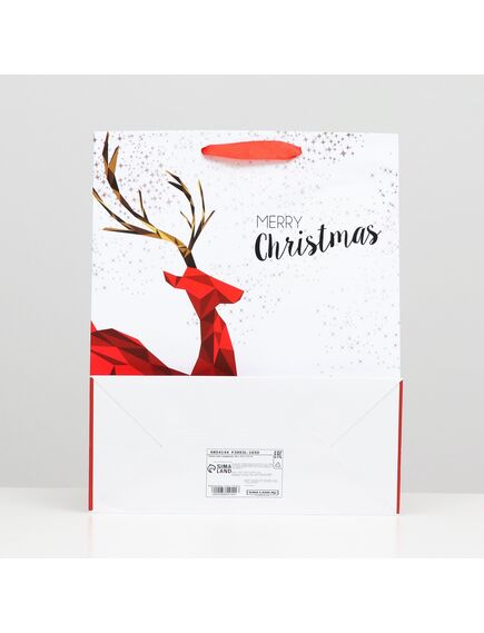 Пакет ламинированный "Красный олень" 26 x 32 x 12 , изображение 2