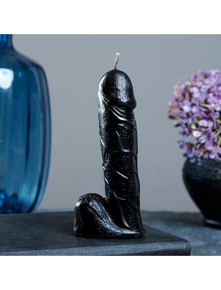 Фигурная свеча "Фаворит" черная 12см , изображение 2