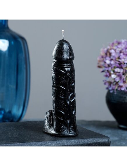 Фигурная свеча "Фаворит" черная 12см , изображение 3