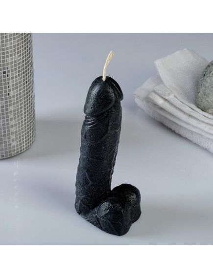 Фигурная свеча "Фаворит" черная 12см , изображение 4