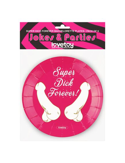 Картонные тарелки с членами  6шт 