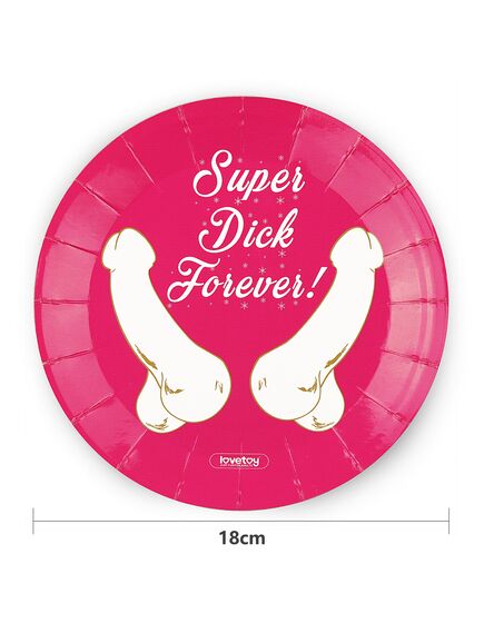 Картонные тарелки с членами  6шт , изображение 2