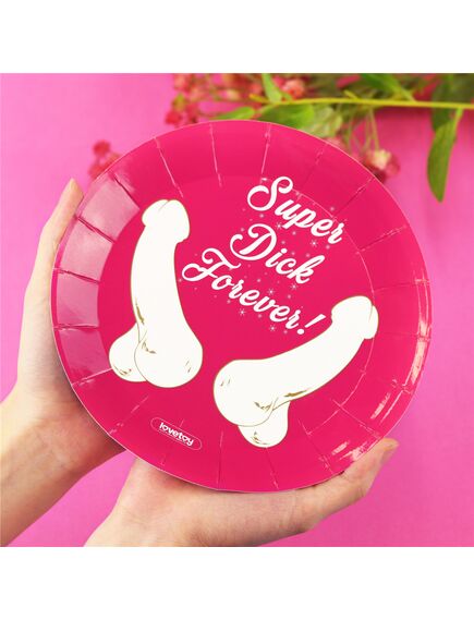 Картонные тарелки с членами  6шт , изображение 3