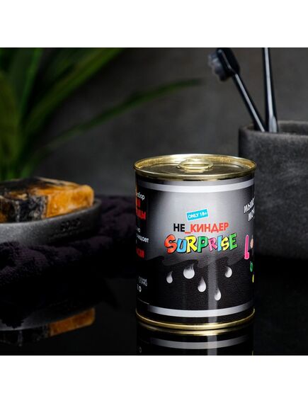 Набор в консервной банке "Сюрприз" мыло + мочалка 