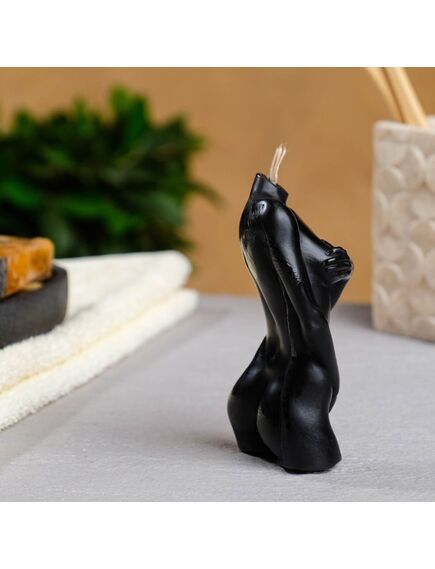 Фигурная свеча "Женское тело №2" черная, 10см , изображение 2