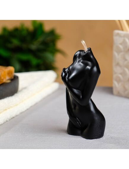 Фигурная свеча "Женское тело №2" черная, 10см , изображение 3