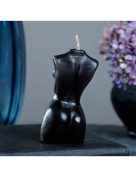Фигурная свеча "Женское тело №1" черная, 9см , изображение 2