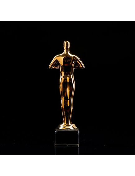 Статуэтка "Оскар-самец", покрытие булат, 25 см , изображение 3