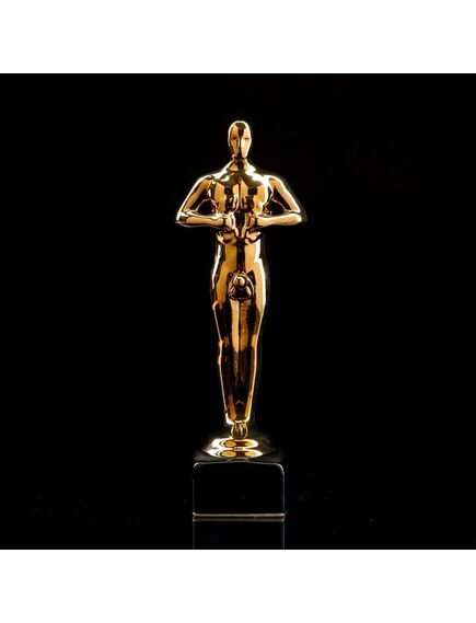 Статуэтка "Оскар-самец", покрытие булат, 25 см , изображение 5