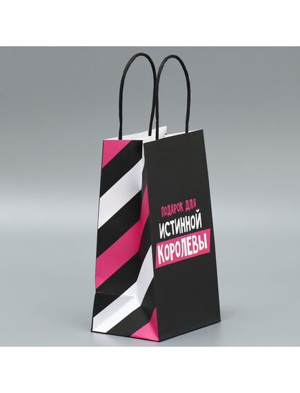 Пакет подарочный крафтовый «Королева», 12 × 21 × 9 см , изображение 2