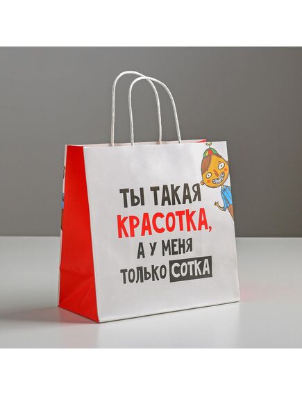 Пакет подарочный «Красотка», 22 х 22 х 11 см 