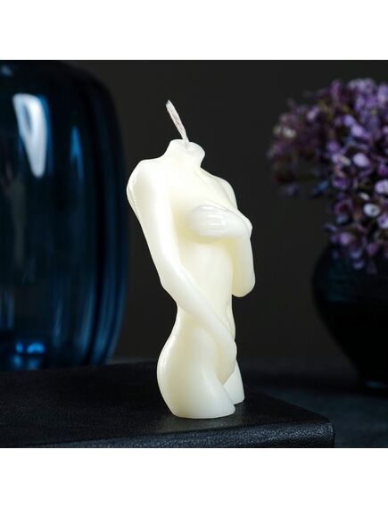 Фигурная свеча "Женское тело №2" молочная, 10см , изображение 2