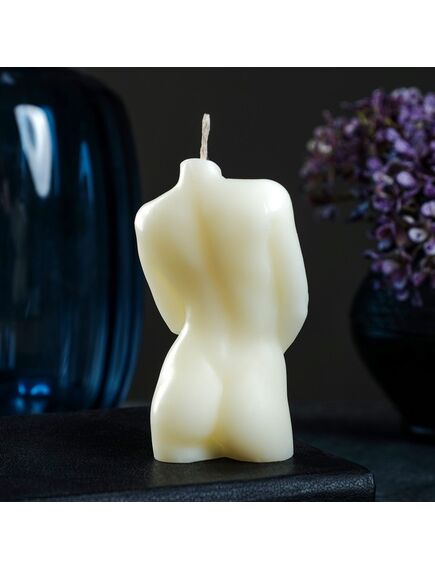 Фигурная свеча "Женское тело №2" молочная, 10см , изображение 3