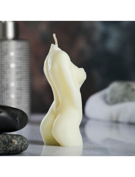 Фигурная свеча "Женское тело №2" молочная, 10см , изображение 4