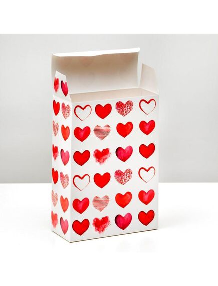 Коробка складная «Сердечки», 16 × 23 × 7,5 см , изображение 2