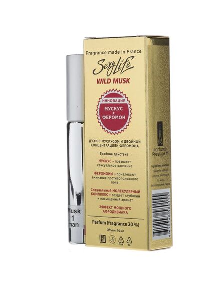 Духи масляные с феромонами Sexy Life Wild Musk № 03, мужские - философия аромата Creed Aventus , изображение 8