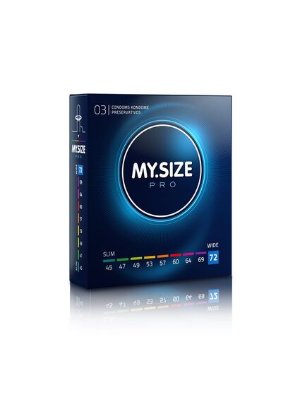 Презервативы увеличенного размера MY.SIZE pro 72, 3 шт 
