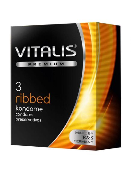 Презервативы ребристые Vitalis Ribbed, 3 шт 