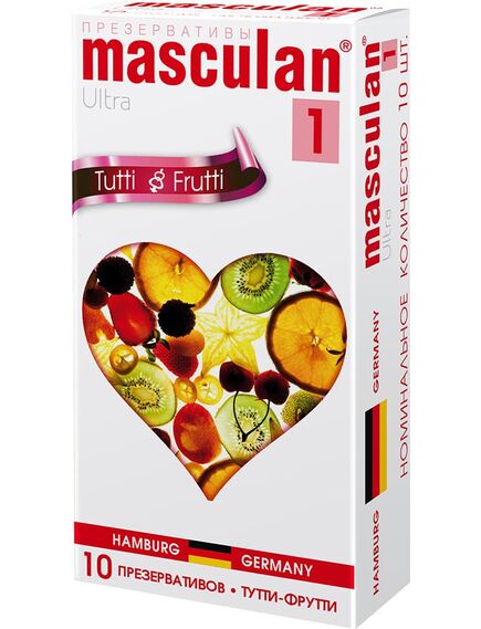 Презервативы Masculan 1 Ultra, Тутти-Фрутти, 10 шт 