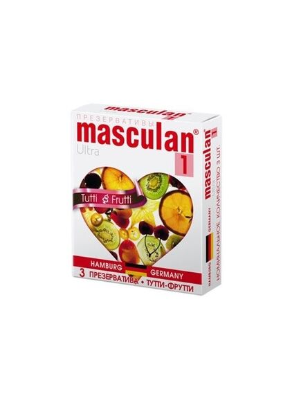 Презервативы Masculan 1 Ultra, Тутти-Фрутти, 3 шт 
