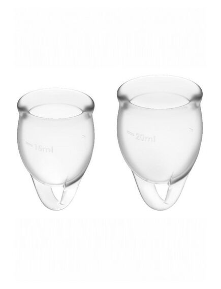 Набор менструальных чаш Satisfyer Feel confident Menstrual Cup (Transparent) 