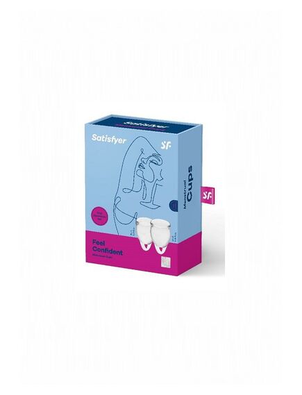 Набор менструальных чаш Satisfyer Feel confident Menstrual Cup (Transparent) , изображение 2