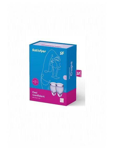 Набор менструальных чаш Satisfyer Feel confident Menstrual Cup (Lila) , изображение 2