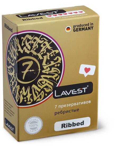 Презервативы LAVEST Ribbed 7шт 