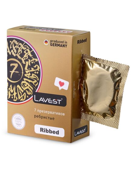 Презервативы LAVEST Ribbed 7шт , изображение 2
