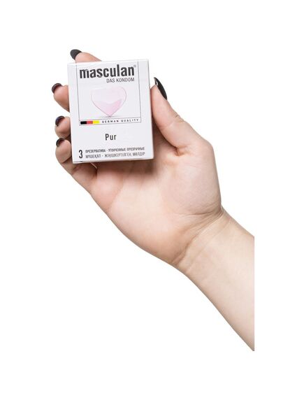 Утонченные прозрачные презервативы «Masculan Pur № 3», упаковка 3 шт, Masculan PUR № 3 , изображение 3