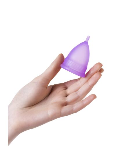 ГИГИЕНИЧЕСКАЯ МЕНСТРУАЛЬНАЯ ЧАША EROMANTICA, СИЛИКОН, ФИОЛЕТОВАЯ, L , изображение 4