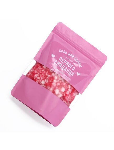 Соль для ванны «С ароматом первого свидания», 330 г, аромат карамельного попкорна, ЧИСТОЕ СЧАСТЬЕ , изображение 3
