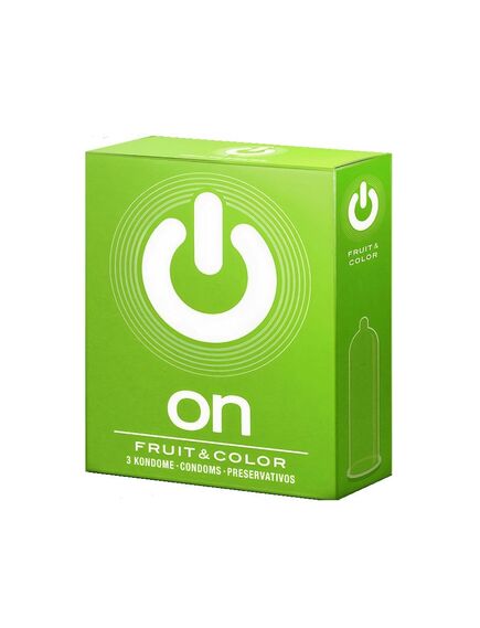 Презервативы ON "Fruit & color" - цветные, ароматизированные 3шт 