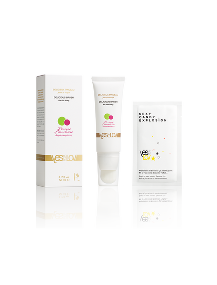 Премиальный массажный съедобный лубрикант YESforLOV 'Яблоко-малина' , изображение 3