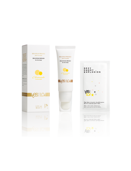 Премиальный массажный съедобный лубрикант YESforLOV 'Лимонад' 